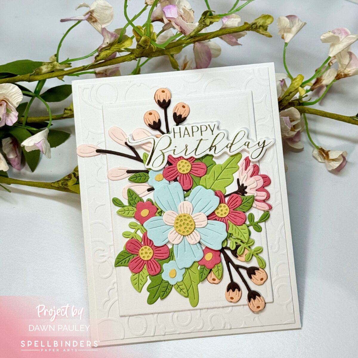 Read more about the article Spellbinders Embossing Folder of the Month Club Card Inspiration